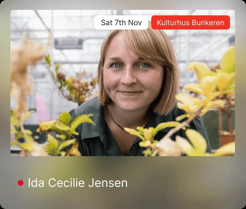 Ida Cecilie Jensen — Sat 7th Nov, Kulturhus Bunkeren